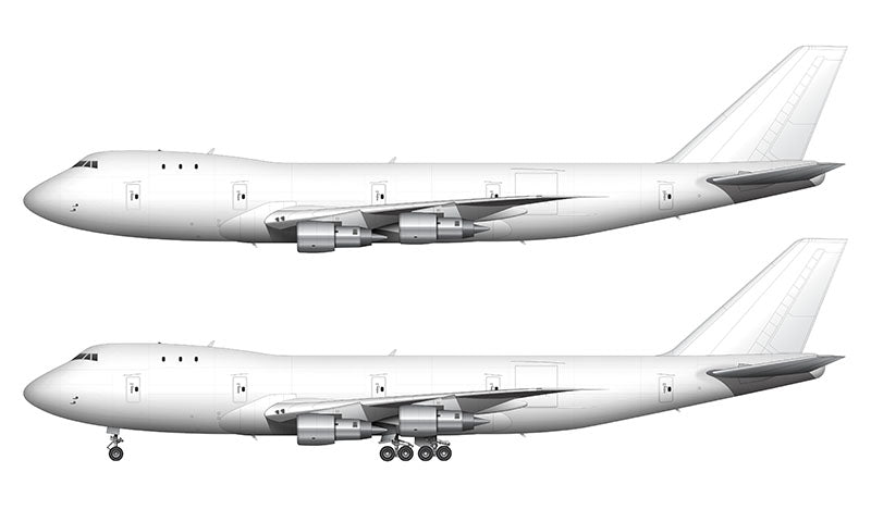 All White Boeing 747-100(SF) template