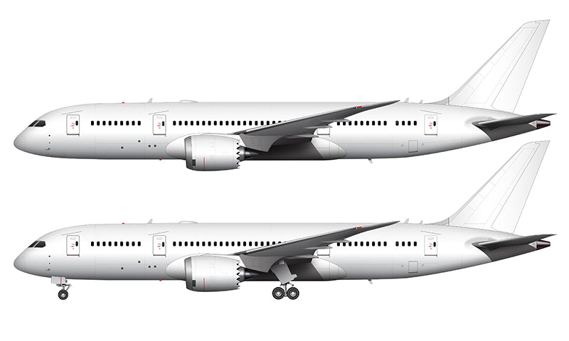 All White Boeing 787-8 template