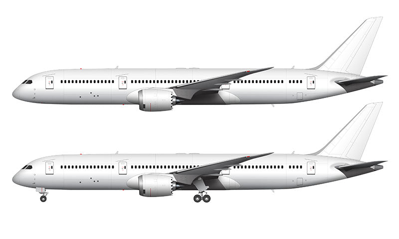 All White Boeing 787-9 template