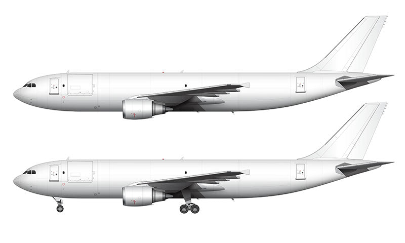All White Airbus A300-600F template