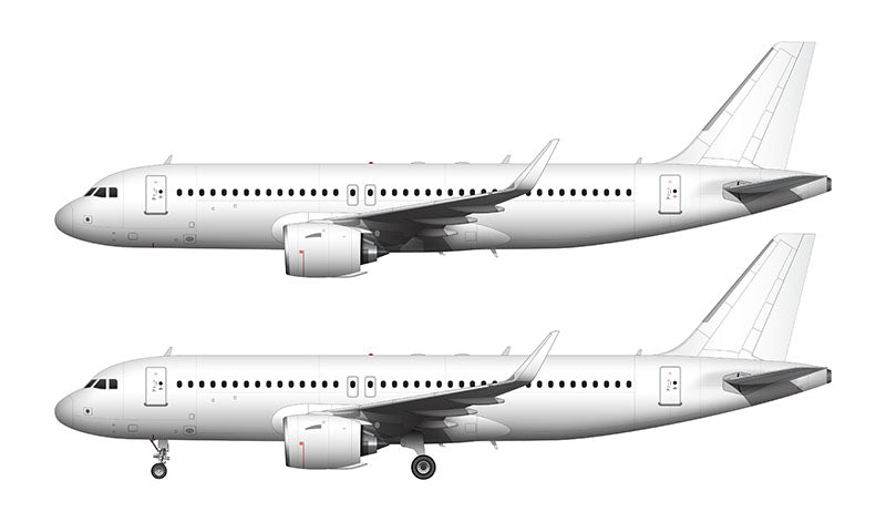 All White Airbus A320 NEO with Pratt & Whitney Engines template