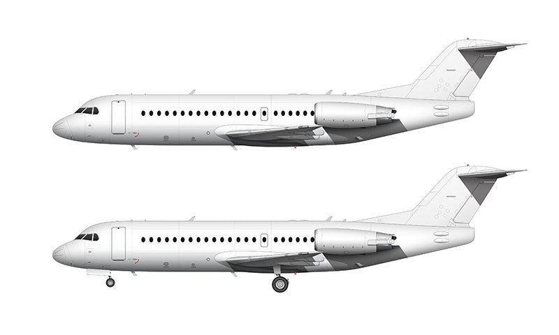 All White Fokker 70 template