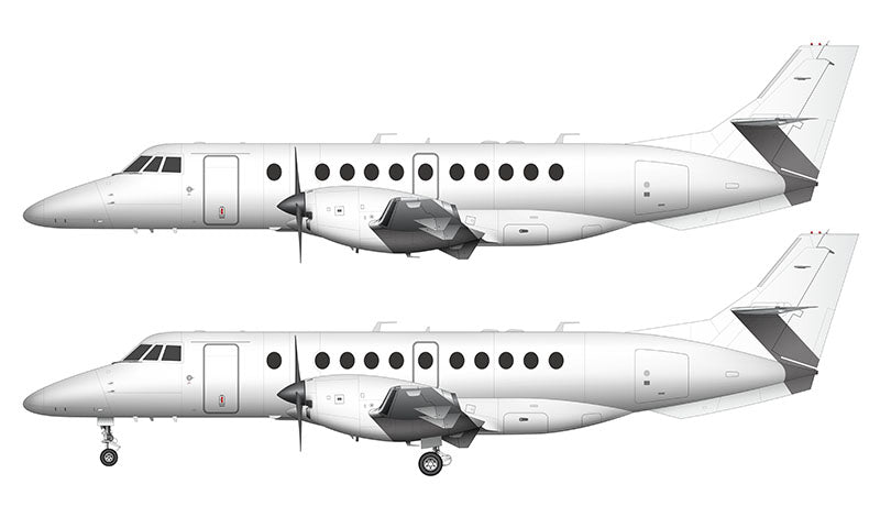 All White British Aerospace Jetstream 41 Illustration