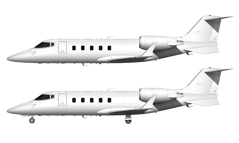 All White Learjet 60 template