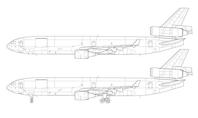 McDonnell Douglas MD-11F line drawing
