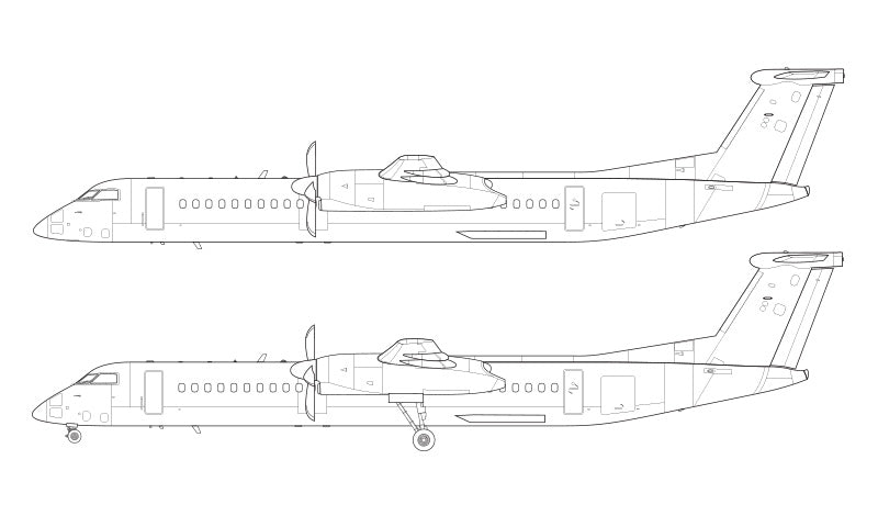 Bombardier DHC-8-402 Q400 line drawing