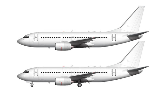 All White Boeing 737-700 without winglets template