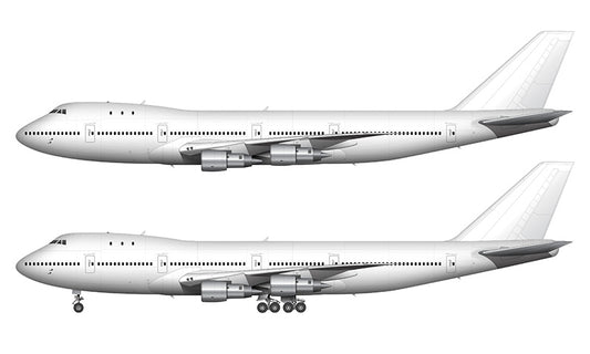 All White Boeing 747-100 template