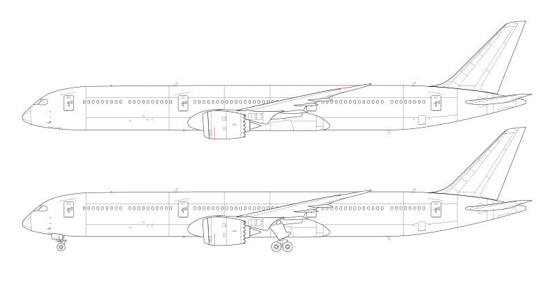 Boeing 787-10 line drawing