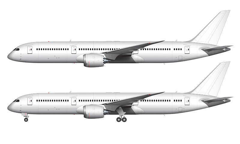 All White Boeing 787-9 template