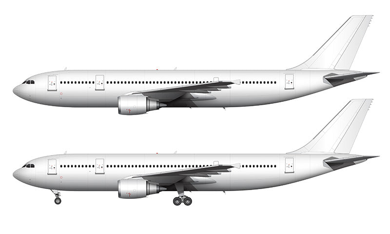 All White Airbus A300B4-600R template