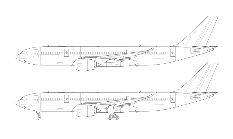 Airbus A330-800 NEO line drawing