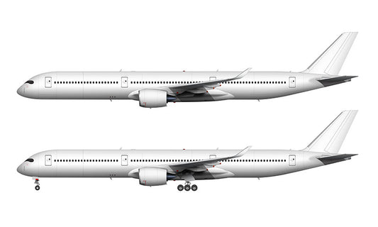 All White Airbus A350-1000 template