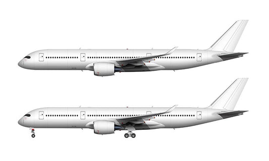 All White Airbus A350-900 template