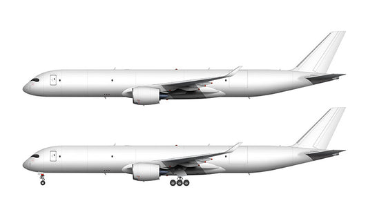 All White Airbus A350F template