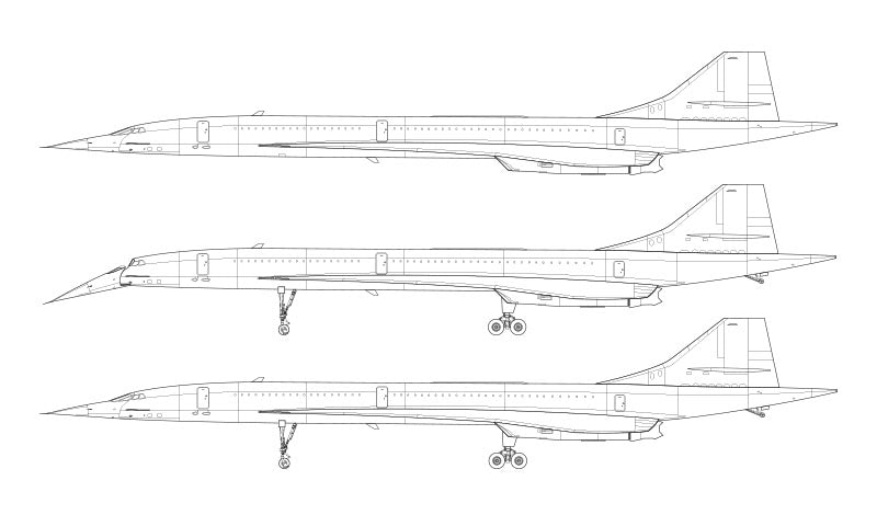 Aérospatiale-BAC Concorde line drawing
