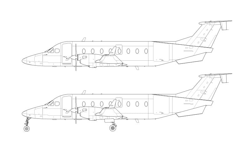 Beechcraft 1900D line drawing