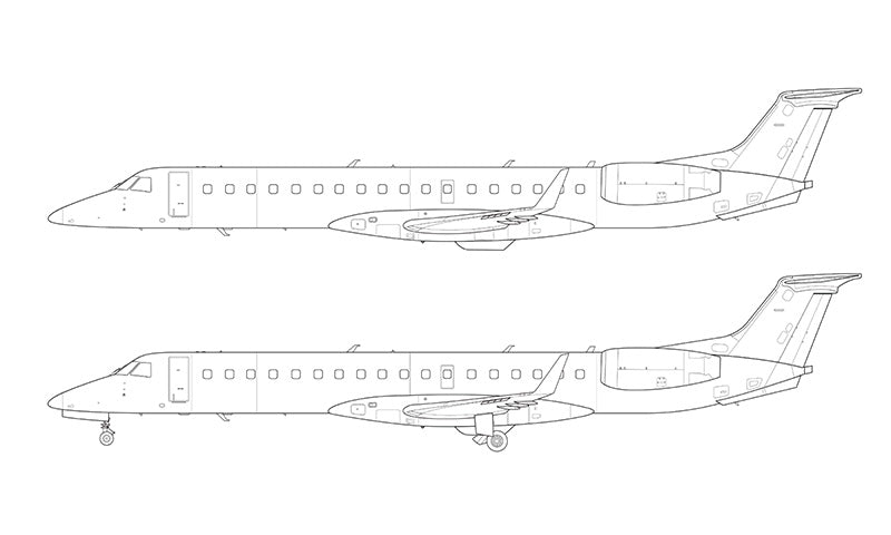 Embraer 145XR line drawing