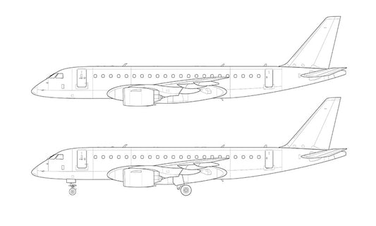 Embraer 175-E2 line drawing