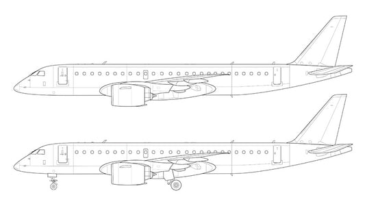 Embraer 190-E2 line drawing