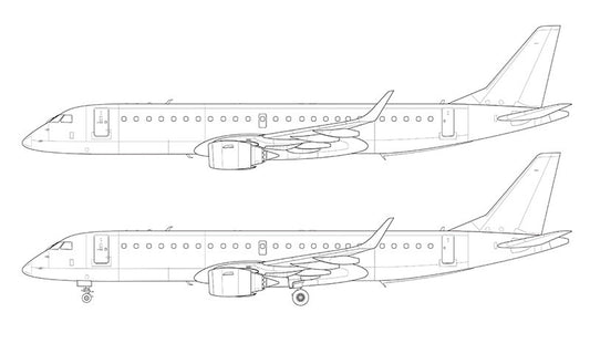 Embraer 190 line drawing