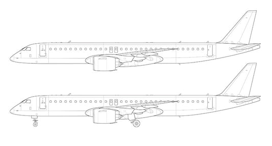 Embraer 195-E2 line drawing