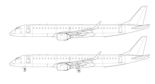 Embraer 195 line drawing