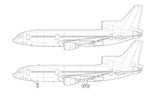 Lockheed L-1011-500 line drawing