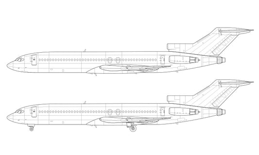 Boeing 727-200 line drawing