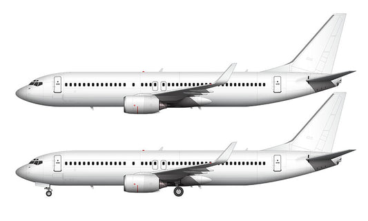 All White Boeing 737-800 with blended winglets template