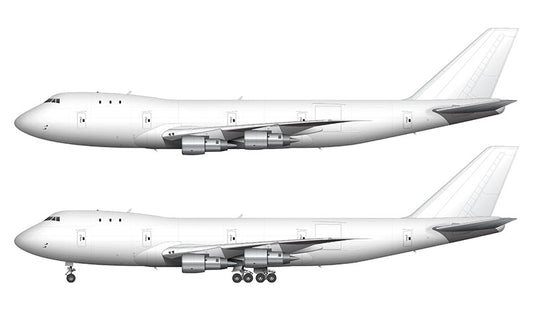 All White Boeing 747-100(SF) template
