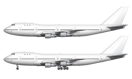 All White Boeing 747-100 template