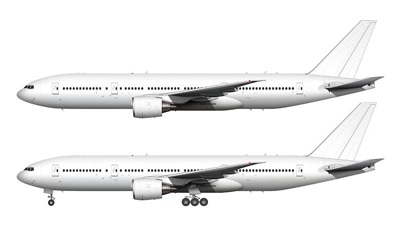 All White Boeing 777-200 template