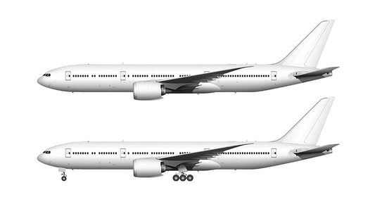 All White Boeing 777-8 template