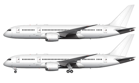All White Boeing 787-8 template