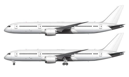 All White Boeing 787-9 template
