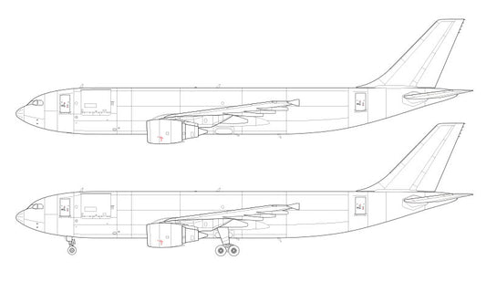 Airbus A300-600F Line Drawing