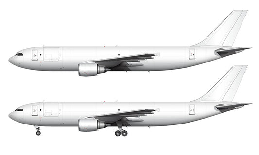 All White Airbus A300-600F template