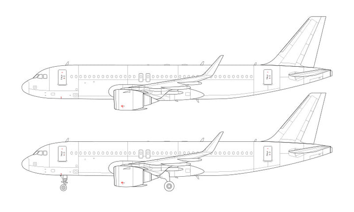 Line Drawing Aircraft Templates – ShopNorebbo