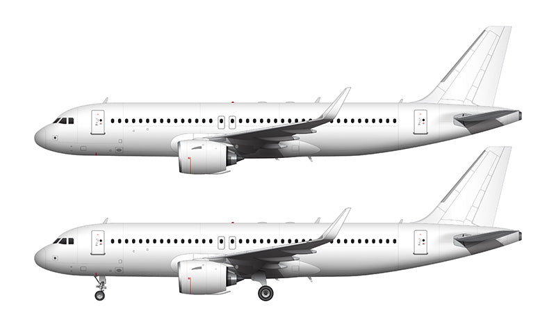 All White Airbus A320 NEO with Pratt & Whitney Engines template