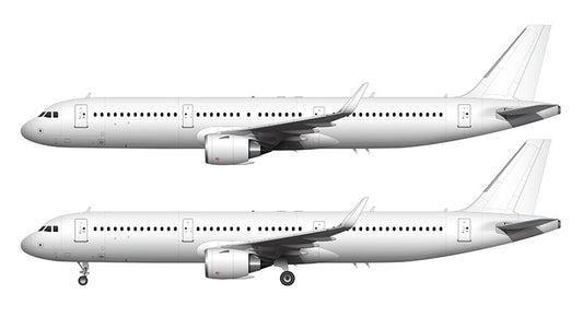 All White Airbus A321 NEO with CFM LEAP engines template