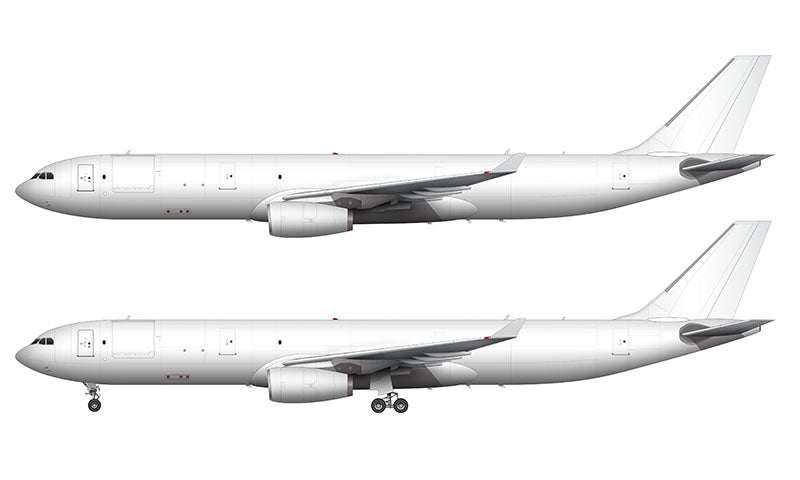 All White Airbus A330-300F with Rolls Royce engines template