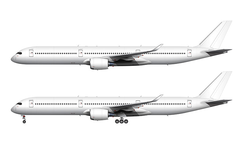 All White Airbus A350-1000 template