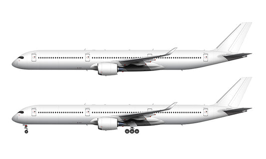 All White Airbus A350-1000 template