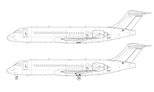 Comac C909 line drawing
