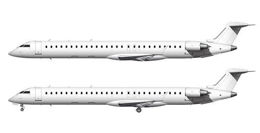 All White Bombardier CRJ-1000 template