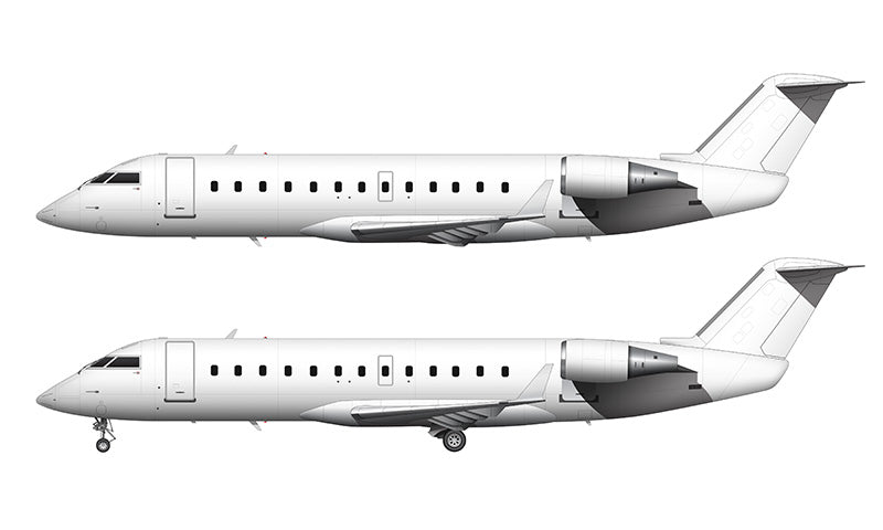All White Bombardier CRJ-200 template