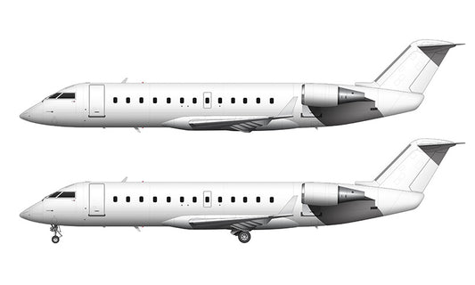 All White Bombardier CRJ-200 template
