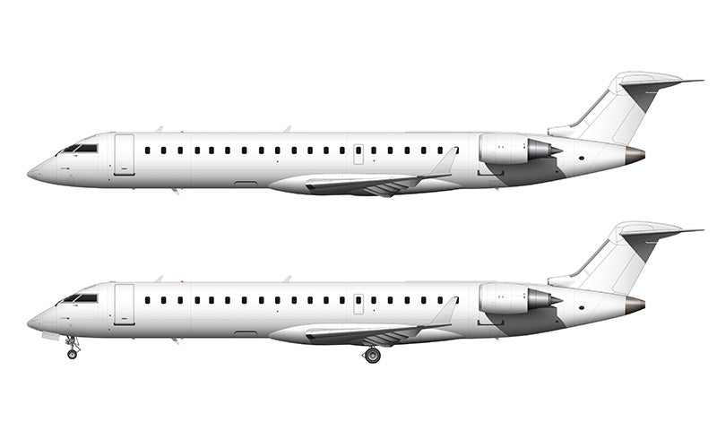 All White Bombardier CRJ-700 template