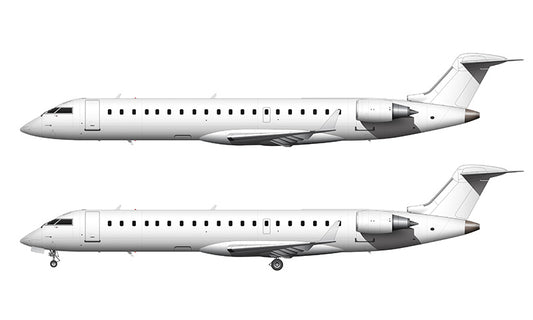 All White Bombardier CRJ-700 template